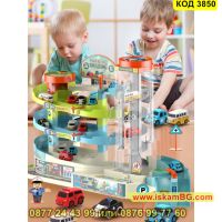Детска игра голяма писта с 4 броя колички, асансьор и кормило - КОД 3850, снимка 7 - Коли, камиони, мотори, писти - 45144394