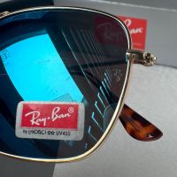Преоценени Ray-Ban RB3136 мъжки слънчеви очила сини огледални , снимка 7 - Слънчеви и диоптрични очила - 45430491