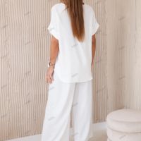 Дамски комплект с колие блуза + панталон, 4цвята , снимка 16 - Комплекти - 45556678