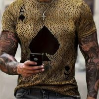 Мъжка тениска с къс ръкав,геометричен 3D принт с дизайн на Асо Пика, снимка 11 - Тениски - 45653577