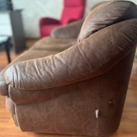 Разтегателен диван - обърната кожа + подарък втори диван, снимка 2 - Дивани и мека мебел - 46185015
