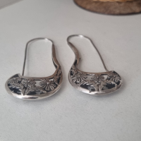 Антични сребърни обеци 925, снимка 6 - Обеци - 45073034