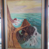 Френска картина морски пейзаж, снимка 5 - Картини - 45554464