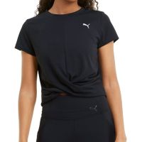 Дамска тениска PUMA Twisted Cropped Training Tee Black, снимка 1 - Тениски - 46165867