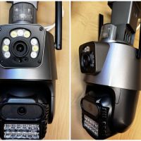 Двойна Smart WiFi безжична IP 8 mpx камера с лампа охрана сирена последен модел 2024 год, снимка 9 - IP камери - 46146262