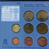 Испания 2002 – Комплектен банков евро сет от 1 цент до 2 евро – 8 монети BU, снимка 2 - Нумизматика и бонистика - 45544716