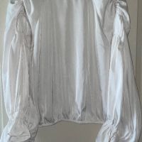 Нова разкошна елегантна бяла блуза топ буфан ръкав барок бароков стил, снимка 4 - Блузи с дълъг ръкав и пуловери - 45299376
