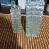 Комплект кристални вази , снимка 1 - Вази - 44973374
