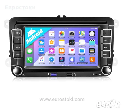 Мултимедия CAMECHO Android 13 за VW Golf 5 Golf 6 Tiguan Polo Touran Seat Altea, сензорен екран 7", снимка 1