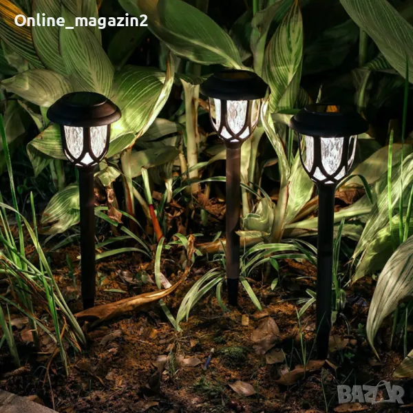 Соларна лампа за градина "уникален дизайн и визия" модел 2024 - 1 бр, снимка 1
