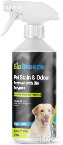 BioBreeze спрей за премахване на петна и миризми от домашни любимци с био ензими 500 ml, снимка 1