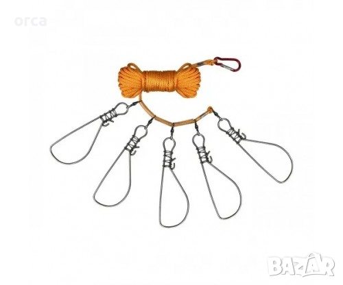 Кукан с въже и 5 куки - YORK BASIC, снимка 1