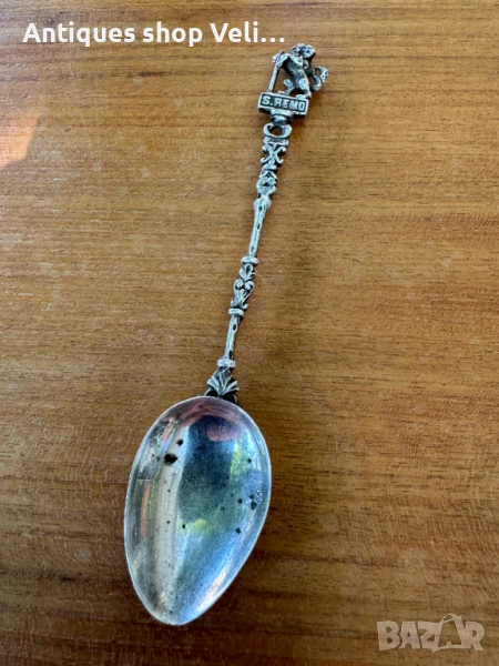 Сребърна лъжичка №7049 , снимка 1