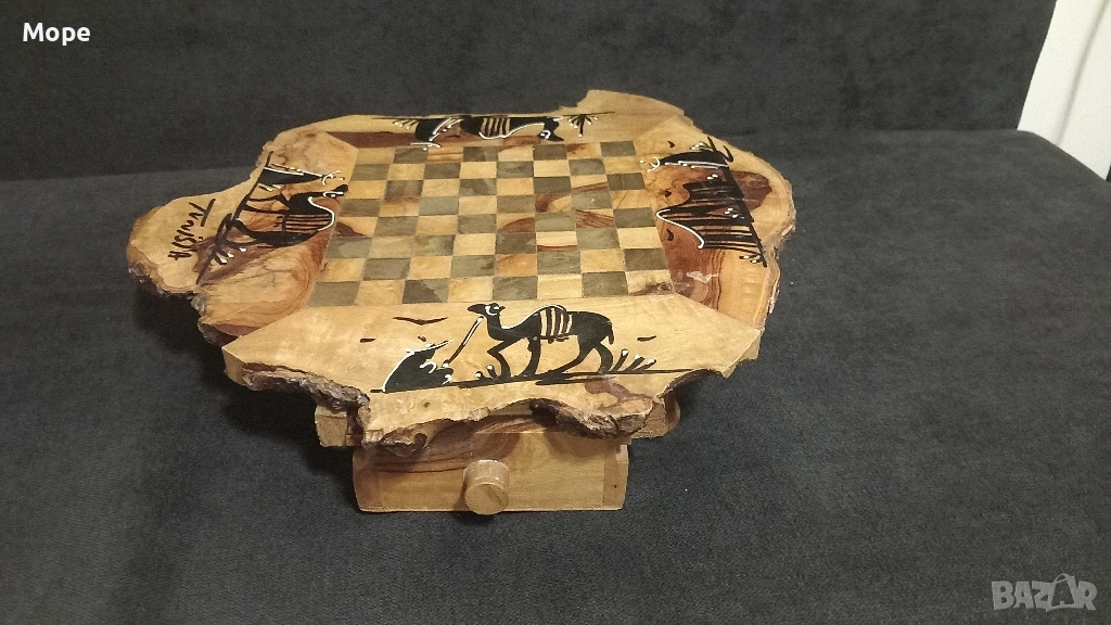 Дървена дъска за шах , снимка 1