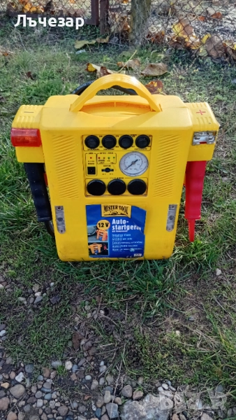 Бустер/Стартово устройство за автомобил с компресор за помпене на гуми, снимка 1