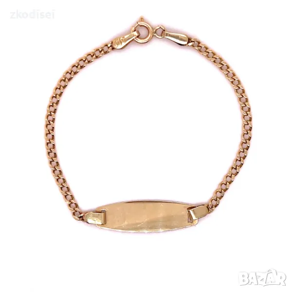 Златна детска гривна 1,24гр. 13,5см. 14кр. проба:585 модел:29513-6, снимка 1