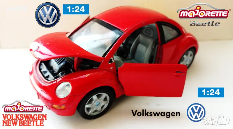 VOLKSWAGEN New Beetle Majorette - Мащаб 1:24, снимка 1