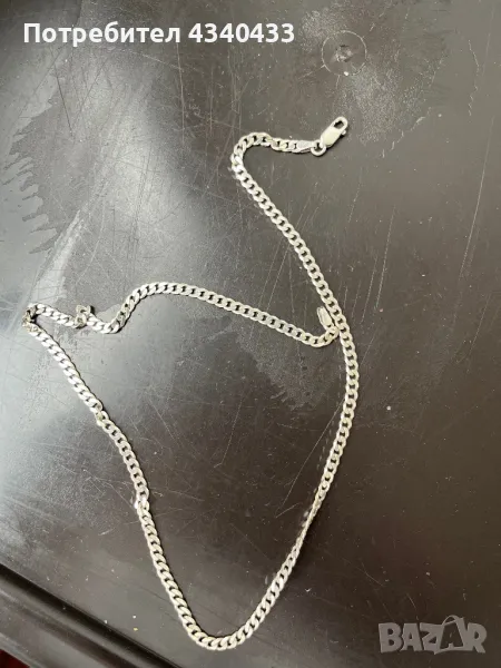 Сребърен ланец мъжки, снимка 1