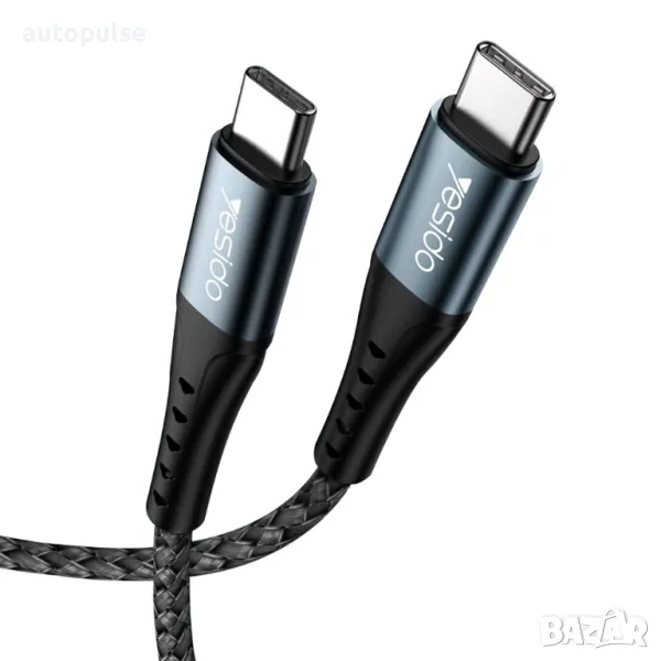 Кабел за телефон USB Type-C към Type-C 120cm (max 60W) 5Gbps, снимка 1