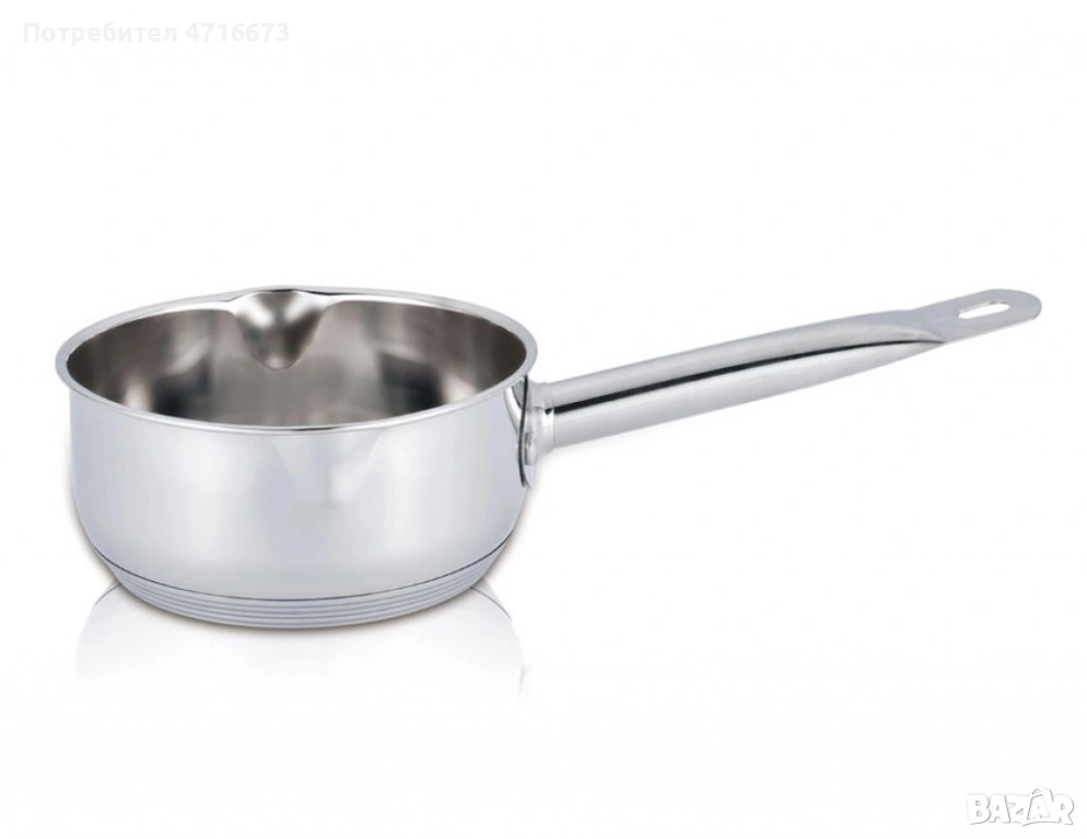 Касерола Voltz ,16 см, 1.4 литра, Инокс, снимка 1