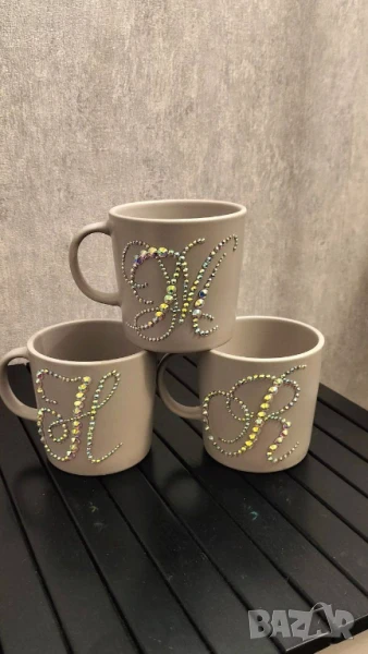 Чаша инкрустирана с камъчета   , снимка 1