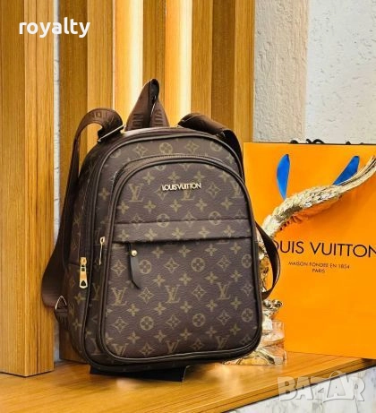 Louis Vuitton Дамска Кожена Раница , снимка 1