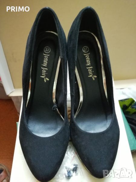 Дамски обувки JENNY FAIRY, черни, висок ток, снимка 1