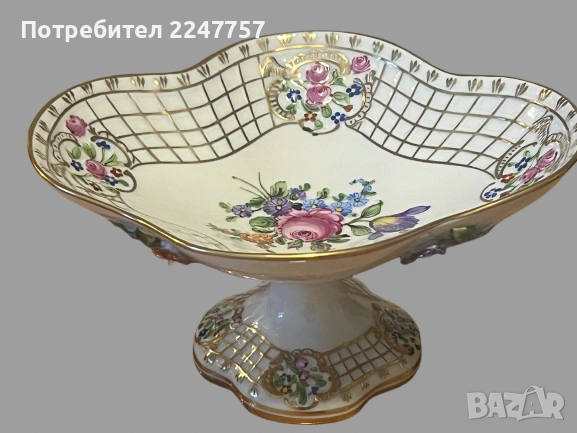 Фруктиера/ Бонбониера порцелан Dresden, снимка 1