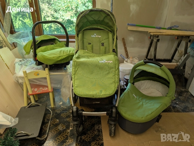Голям комплект бебешка количка Baby Design 3в1 LUPO + подаръци, снимка 2 - Детски колички - 51798885
