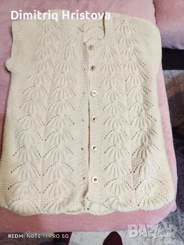 Нов, плетен Бял елек , снимка 2 - Елеци - 40715206