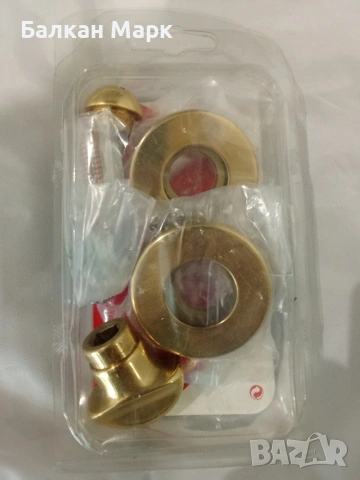 WC Обков за врата  – Месинг, Розетки и Ключалка за Баня (35-42мм), снимка 2 - Други - 54090000