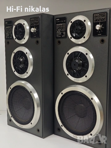 ретро Hi-Fi стерео тонколони SABA acoustic monitor 80, снимка 2 - Тонколони - 53916465