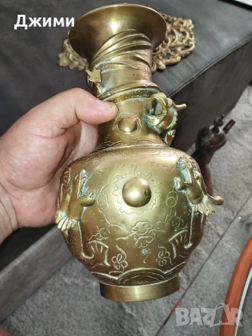 много стара азиатска ваза, снимка 9 - Антикварни и старинни предмети - 50729752