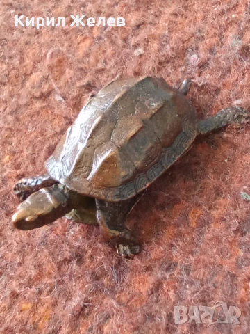 Бронзова фигурка на 🐢 костенурка 54399, снимка 7 - Колекции - 54179443