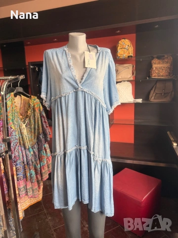 ВСИЧКО ПО 7€ ЗА БРОЙ ТУНИКИ, БЛУЗИ , ПАНТАЛОНИ, снимка 5 - Рокли - 54130574