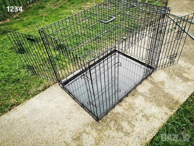 НОВА солидна транспортна клетка метална сгъваема 91x62x67cm Ellie-Bo за куче, стационар, снимка 6 - За кучета - 53625002