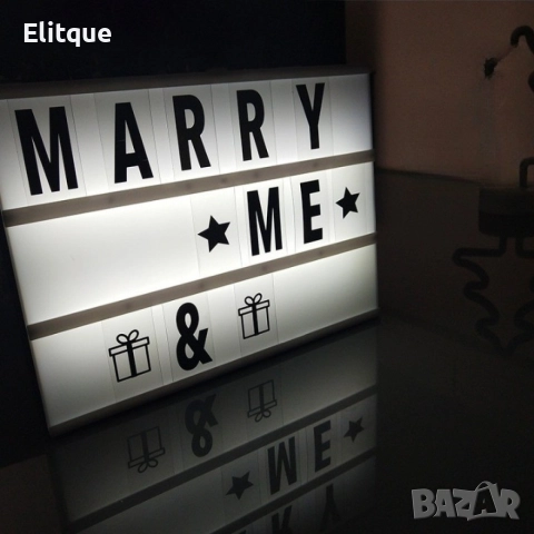 LED картина с надписи, подходяща декорация за дома