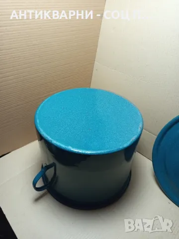 Соц Стара Емайлирана Голяма Тенджера Казан 35лт., снимка 8 - Антикварни и старинни предмети - 49667644