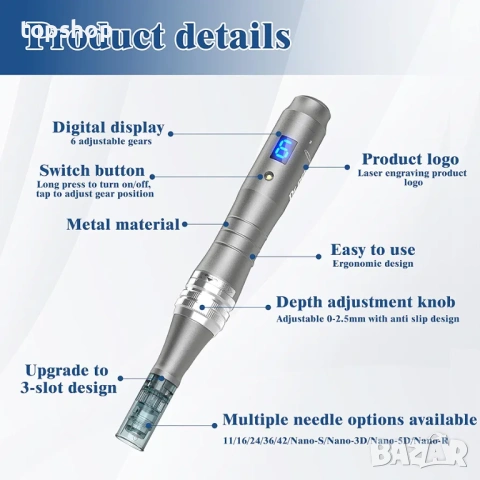 Чисто нов професионален комплект Dr. Pen Ultima M8 – Безжичен Дерма Пен + игли, снимка 4 - Други - 53642542