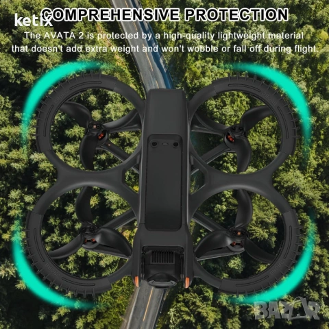 Комплект от 4 аксесоара за дрон, защита за перка за DJI Avata 2, аксесоари за Dji Avatar 2, снимка 3 - Дронове и аксесоари - 53910953