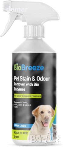 BioBreeze спрей за премахване на петна и миризми от домашни любимци с био ензими 500 ml