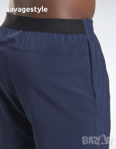 Мъжки къси панталони REEBOK Workout Ready Woven Shorts Navy, снимка 2 - Къси панталони - 45760619