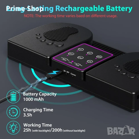 Bluetooth педал за прелистване на страници с RGB подсветка, Doohoeek, снимка 6 - Друга електроника - 53541940