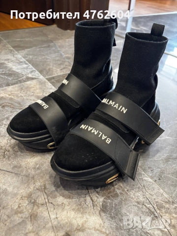 Balmain B-Bold High-Top Sneakers Високи сникърси тип чопрап