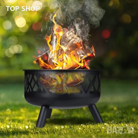 Огнище , външна камина , Огнена купа със защита от искри