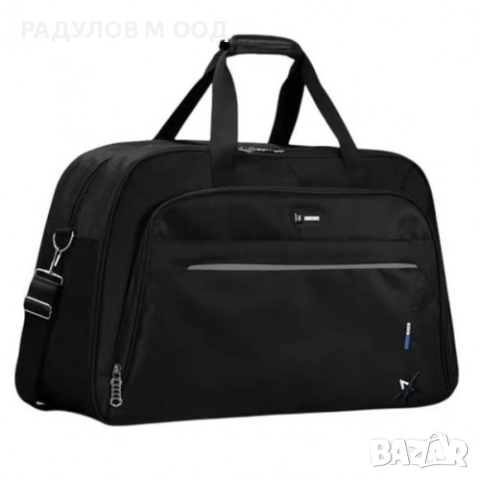 Пътна чанта едноцветна с преден джоб 50 см / 5098, снимка 2 - Сакове - 45009355