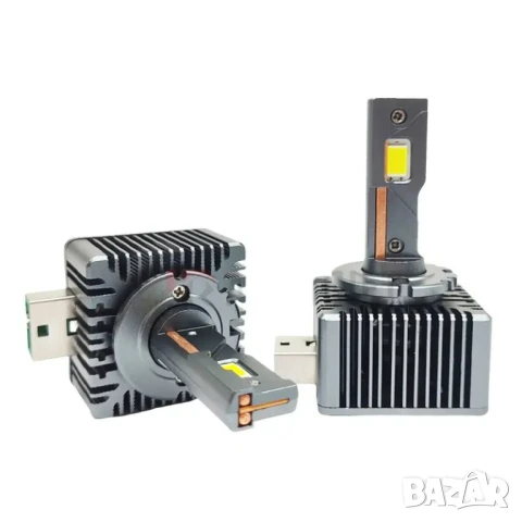 LED автомобилни крушки D1S/D3S – 80% повече яркост, интелигентно охлаждане, Plug and Play