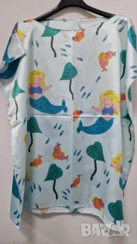 Луксозна плажна туника от 100% коприна – стил и комфорт за летните дни, снимка 4 - Туники - 49923619