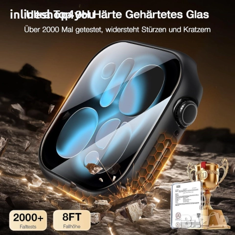 Кейс + Стъклен Протектор за Apple Watch Series 11 - 42mm и 46mm, снимка 7 - Смарт гривни - 52554257