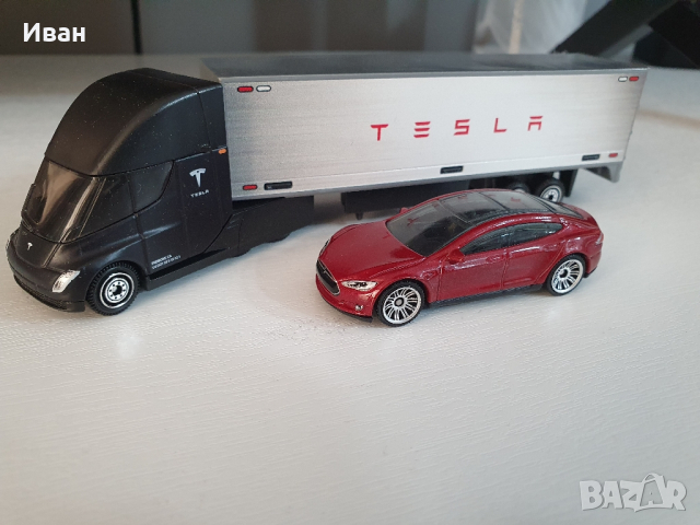Matchbox Колекционерски модел Tesla S + Truck